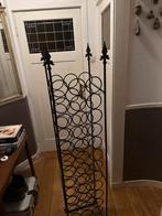 Antiek Wijnrek - Robuust Staal, Franse Lelie Ornamenten, Huis en Inrichting, Ophalen, Gebruikt, 25 flessen of meer, Metaal