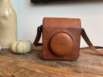 Vintage Camera Tas Cognac Leer - Olympus, Ophalen of Verzenden, Gebruikt, Schoudertas, Overige merken