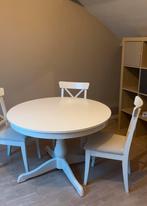 Ronde/ovale eettafel, Huis en Inrichting, Tafels | Eettafels, Ophalen, Gebruikt, 50 tot 100 cm, 100 tot 150 cm