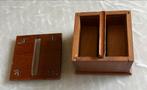 Houten Sigarettenhouder met Japans Decor, Antiek en Kunst, Ophalen of Verzenden