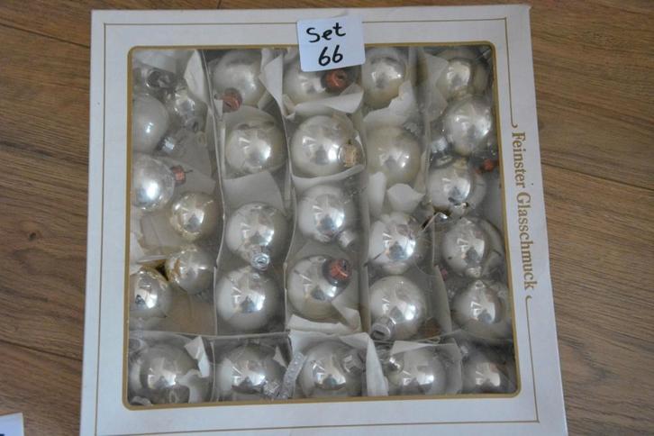Set glazen kerstballen Set 66, Diversen, Kerst, Gebruikt, Ophalen of Verzenden