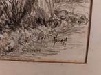 Gezicht op Goutum Friesland, door J. Mast (?), Ophalen of Verzenden