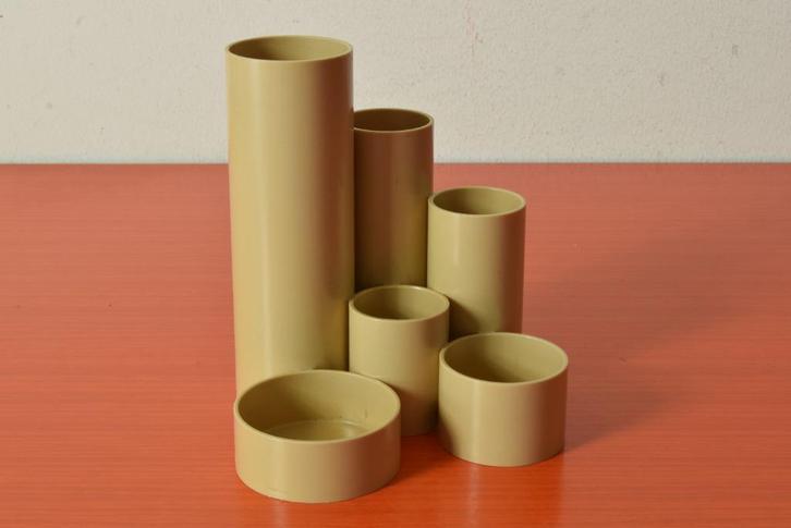 Retro vintage kunststof pennenbakje / desk organizer, Antiek en Kunst, Antiek | Kantoor en Zakelijk, Ophalen of Verzenden