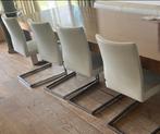 EETKAMERSTOELEN MET BANK, merk KFF, Huis en Inrichting, Stoelen, Gebruikt, Wit, Vintage, Ophalen of Verzenden