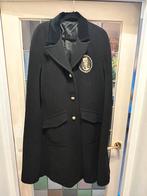 Zwarte lange cape Pinko, Kleding | Dames, Ophalen of Verzenden, Zo goed als nieuw, Maat 38/40 (M), Zwart