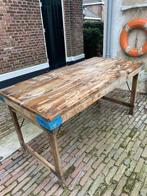 Tafel inklapbaar (India), Ophalen, Gebruikt, 100 tot 150 cm, Teakhout