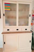 Buffetkast en/of  tv meubel, Ophalen, Gebruikt, 100 tot 150 cm, Glas