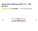 Renovlies behang 150 gram 1 meter breed 34 meter, Ophalen of Verzenden, 25 tot 50 m²