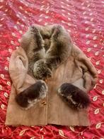 Echt Bont jas, Ophalen of Verzenden, Zo goed als nieuw, Maat 46/48 (XL) of groter, Bruin