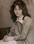 Vintage Olieverf Schilderij Portret, Ophalen of Verzenden