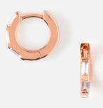 Orelia London baguette oorbellen oorringen rosé goudkleurig, Overige materialen, Hangers, Met strass, Nieuw