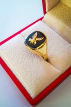 14 karaat gouden heren ring zegelring Adelaar, Ophalen, 20 of groter, Heer, Zo goed als nieuw