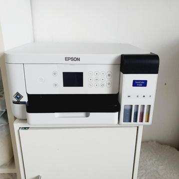Epson Surecolor F100 sublimate A4 textielprinter met papier beschikbaar voor biedingen