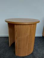 Salontafel / bijzettafel eikenlook, 45 tot 60 cm, Minder dan 55 cm, Rond, Ophalen of Verzenden