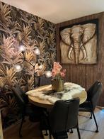 Prachtige robuuste ronde klooster eetkamertafel & 6 stoelen, Huis en Inrichting, Ophalen