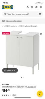 IKEA NYSJON Badkamermeubel - Wastafelkast, Huis en Inrichting, Badkamer | Badkamermeubels, Gebruikt, Minder dan 100 cm, Wastafelkast
