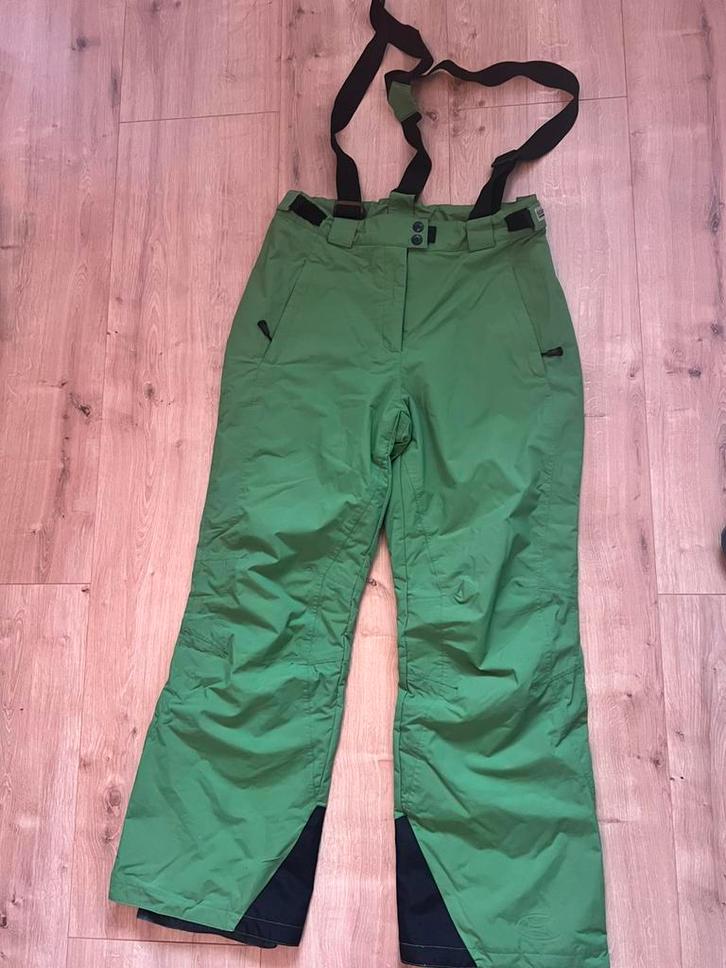 Groene ski/snoboardbroek maar 42, Kleding | Heren, Wintersportkleding, Zo goed als nieuw, Broek, Ophalen of Verzenden