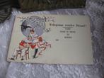 Oude Kaart - Telegram Zonder Draad / Dame Pierrot - Schiedam, Verzenden, 1920 tot 1940, Ongelopen, Overige thema's