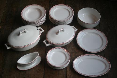 Topservies jaren 20 Boch Frères La Louvière (mercure), Antiek en Kunst, Antiek | Servies compleet, Verzenden