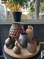 Dienblad met accessoires, Huis en Inrichting, Woonaccessoires | Dienbladen, Ophalen, Zo goed als nieuw, Rond, Hout