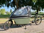 Dolly bakfiets legergroen incl. bagagedrager en regentent, Fietsen en Brommers, Fietsen | Bakfietsen, 3 kinderen, Elektrisch, Zo goed als nieuw