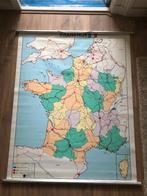 schoolkaart Frankrijk, Ophalen of Verzenden, Aardrijkskunde