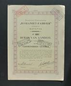 Romaniet (Springstof) Fabriek (Batavia/Ned.Indie) - 1913, Verzenden, Voor 1920, Aandeel