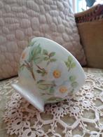 Brocante Spoelkom met Pastel Bloemen ** Mimosa **, Ophalen of Verzenden