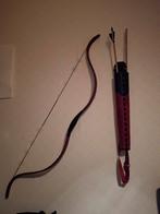 Pijl en boog set met 2 pijlen, Sport en Fitness, Handboogschieten, Ophalen of Verzenden, Zo goed als nieuw, Longbow