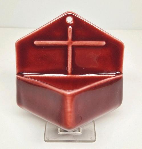 Art Deco wijwaterbakje H.J. Mengelberg, Gouda 1930., Antiek en Kunst, Antiek | Keramiek en Aardewerk, Ophalen of Verzenden