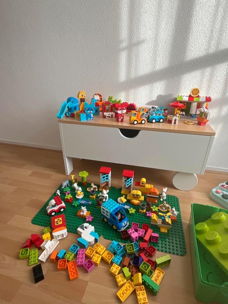 Duplo - 2-5 jaar - Poppetjes, grondplaten, voorbeelden, Kinderen en Baby's, Speelgoed | Duplo en Lego, Gebruikt, Duplo, Losse stenen