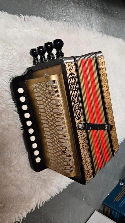 Hohner diatonische knopaccordeon, Muziek en Instrumenten, Accordeons, Gebruikt, 120-bas, Hohner, Ophalen of Verzenden