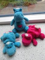 Nijlpaard merk Designed by Nici Germany blauw roze + hart, Kinderen en Baby's, Speelgoed | Knuffels en Pluche, Ophalen of Verzenden