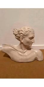 Zwaar Art Deco borstbeeld buste Man Dante “ Jean Mermoz “, Verzamelen, Beelden en Beeldjes, Ophalen, Zo goed als nieuw