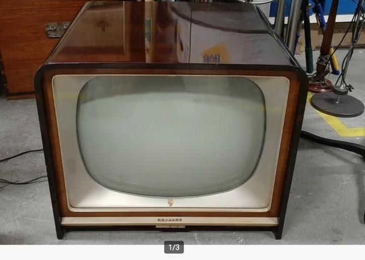 Antieke Philips beeldbuis televisie type 21YX220A/01, Antiek en Kunst, Antiek | Tv's en Audio, Ophalen
