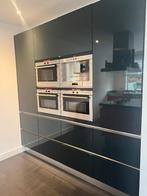 Italiaanse hoogglans keuken antraciet met oranje, Huis en Inrichting, Keuken | Complete keukens, Ophalen, Gebruikt, Overige kleuren