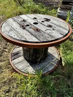 Houten haspel met mooie ijzeren rand, Tuin en Terras, Ophalen, Gebruikt, Rond, Hout