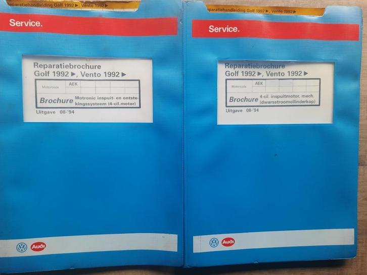 Werkplaatsboeken Vw Golf 3 + Cabrio inspuitmotor 74KW AEK, Boeken, Auto's | Boeken, Gelezen, Volkswagen, Ophalen of Verzenden