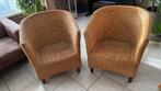 2 gezellige rotan clubs, Huis en Inrichting, Stoelen, Ophalen, Gebruikt, Twee, Bruin