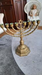 ZWARE CHANOEKE  JOODSE KANDELAAR  KOPER, Ophalen of Verzenden, Koper of Brons