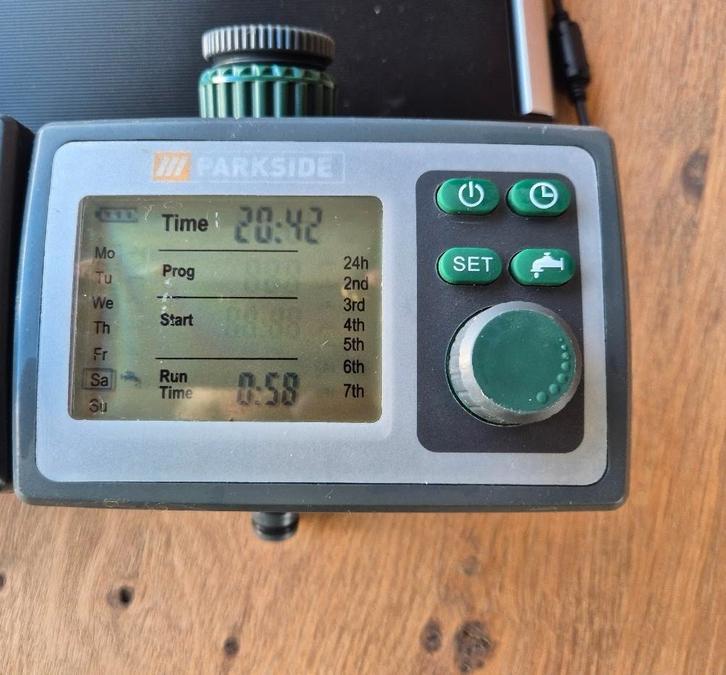 Parkside watertimer / besproeiingscomputer incl. handleiding, Tuin en Terras, Bewateringscomputers, Gebruikt, Ophalen