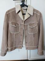 Suede achtig jasje met teddy kraag mt 36-38, Kleding | Dames, Jassen | Winter, Beige, Ophalen of Verzenden, Zo goed als nieuw