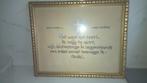 Oude kader met spreuk : aan vader - aan moeder, Huis en Inrichting, Woonaccessoires | Tekstborden en Spreuken, Ophalen of Verzenden