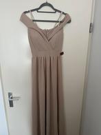 Jurk (gala) onesize, Galajurk, Beige, Nieuw, Ophalen of Verzenden