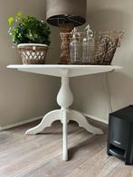 Brocante tafel  110 cm x 75 cm WIT, Huis en Inrichting, Tafels | Sidetables, Ophalen, Gebruikt, 100 tot 150 cm, Rond