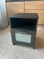 2x Ikea Brimnes nachtkastje zwart, Huis en Inrichting, Slaapkamer | Nachtkastjes, Ophalen, Overige materialen, Gebruikt, Minder dan 45 cm