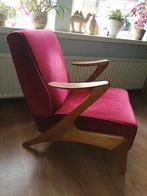 Fauteuil retro 50er jaren stijl, Huis en Inrichting, Fauteuils, Ophalen, Gebruikt, Metaal, Minder dan 75 cm