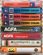 Gekleurde AGFA BASF Audio Magnetics cassettebandjes kleuren, Cd's en Dvd's, Cassettebandjes, 2 t/m 25 bandjes, Gebruikt, Voorbespeeld