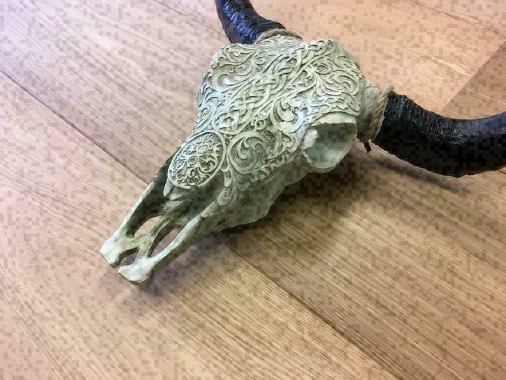 Skulls wit gegraveerd , spanwijdte 40cm ZEER GOEDKOOP, Huis en Inrichting, Woonaccessoires | Overige, Nieuw, Ophalen of Verzenden