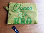 Schort keukenschort groen Queen of the BBQ tekst NIEUW, Ophalen of Verzenden, Nieuw, Groen, Schort